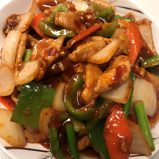 Sliced Pork with Hot Garlic Sauce