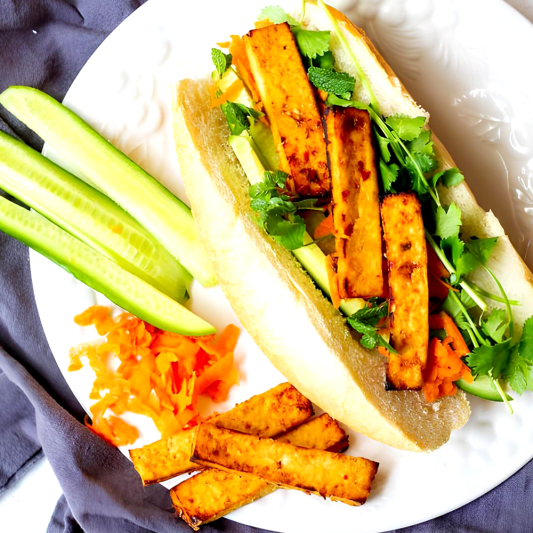 Vegetarian Tofu B&aacute;nh M&igrave;	(B&aacute;nh M&igrave; Chay)