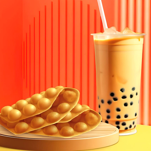 Combo 4. Bubble Waffle & Drink