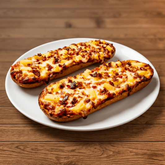 Garlic Bread with Cheese & Bacon