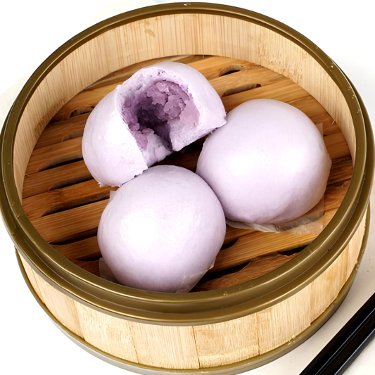 S11. Steamed Taro Root Buns (3 pcs) 奶香芋頭包 