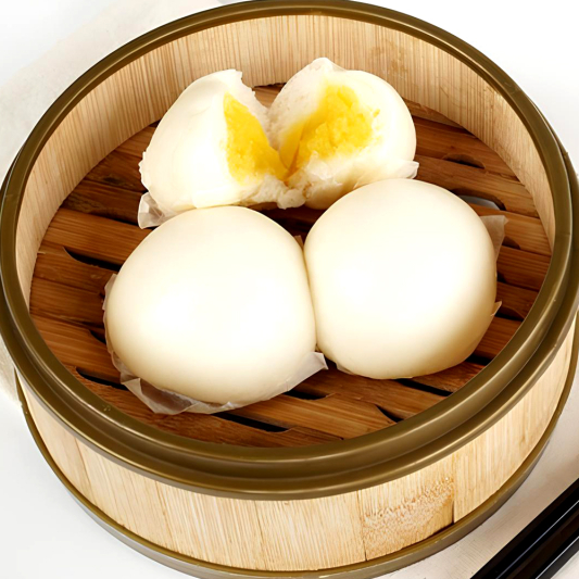 S10. Steamed Custard Buns (3 pcs) 香滑奶黄包