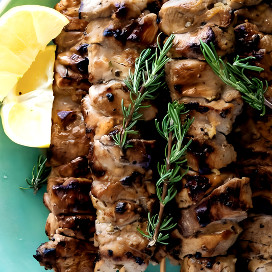 Pork Souvlaki Stick (Dinner Plate)