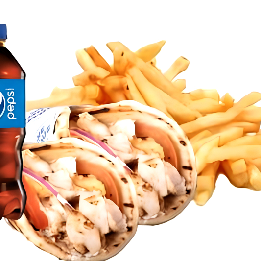2 Pitas, 1 Fries & 1 Drink