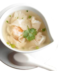 #1A Soupe de wonton au porc et aux crevettes (10 mcx) / Pork and Shrimp Wonton Soup (10 pcs)