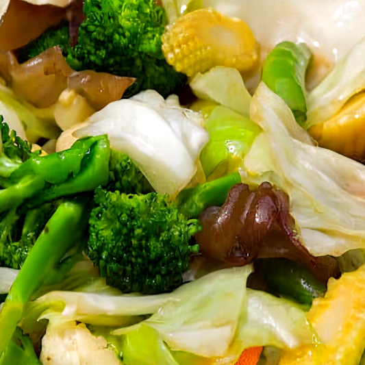 56. Mixed Vegetables in Black Bean Sauce