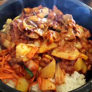 4. Kimchi Dolsop Bibimbap (Spicy)