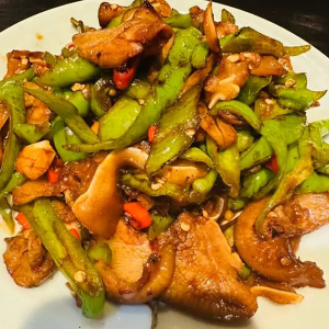 Spicy Stir-Fried Marinated Pork Face Meat 爆炒腊猪头