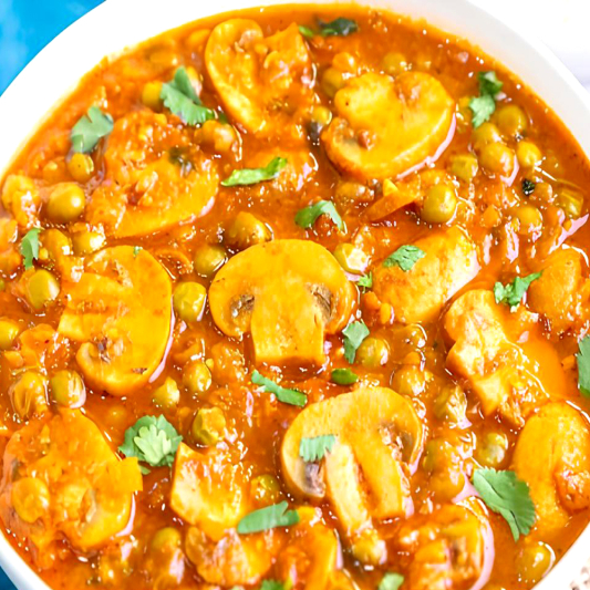 Mushroom Matar Masala