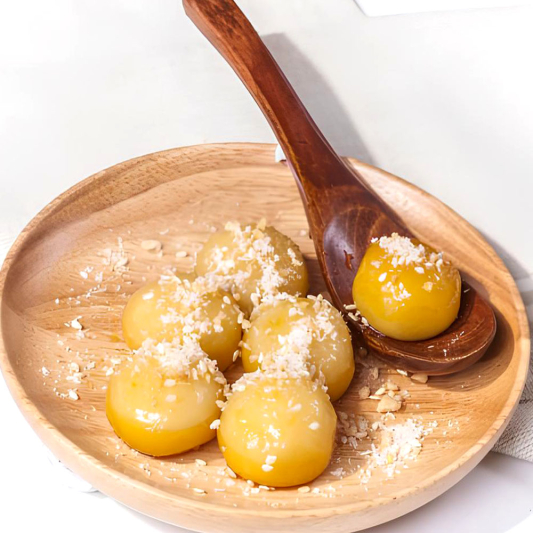 Glutinous Rice Balls Coated with Crushed Peanut & Sesame 糖不甩