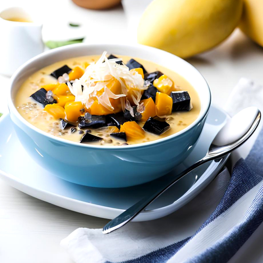 Mango Pomelo & Sago Sweet Soup with Grass Jelly 楊枝甘露涼粉