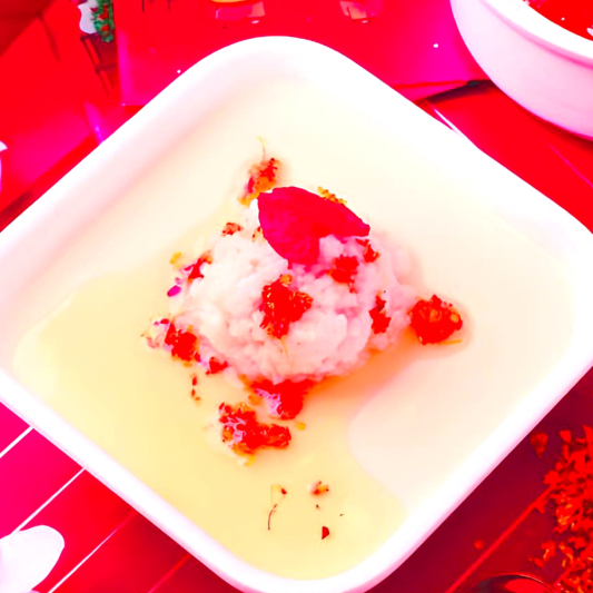 Milk Custard with Osmanthus & Sweet Fermented Glutinous Rice (Cold) 桂花酒釀燉奶