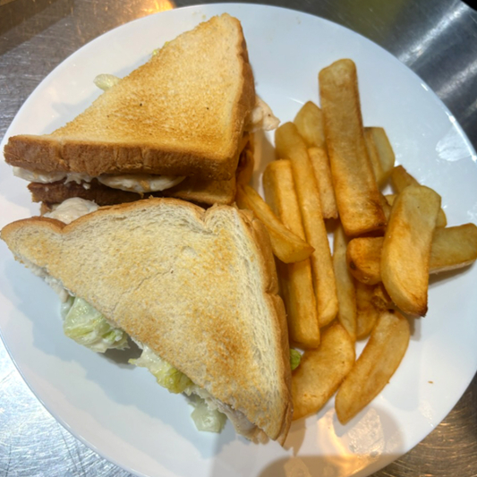 174. Chicken Breast Clubhouse & Fries
