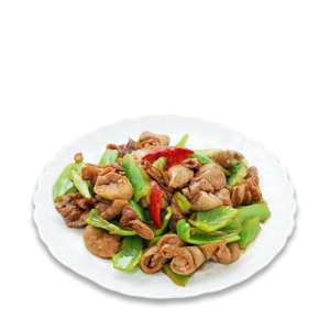 Stir-Fried Pork Intestines with Chili Peppers