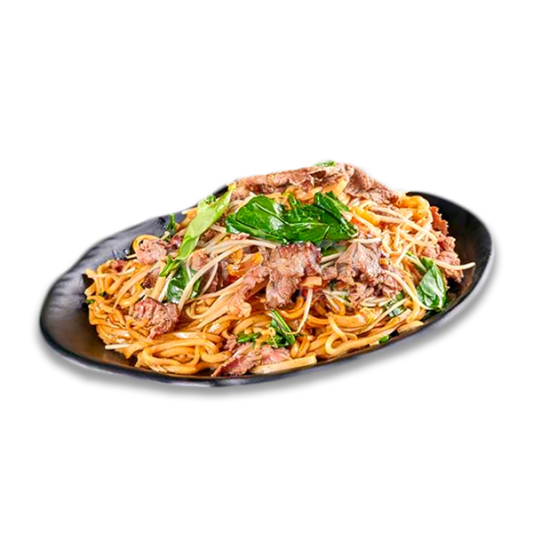 Stir-Fried Thick Noodles with Beef 牛肉粗炒