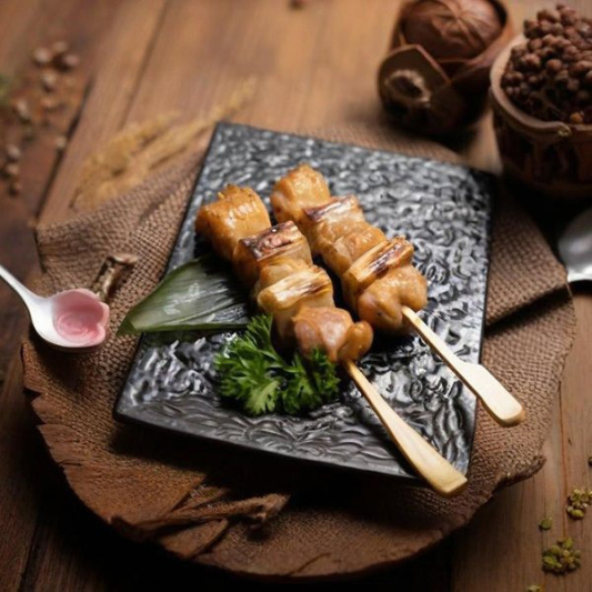 Crispy Grilled Pork Intestine with Scallions (4 pcs) 烤葱心脆肥肠(4串)