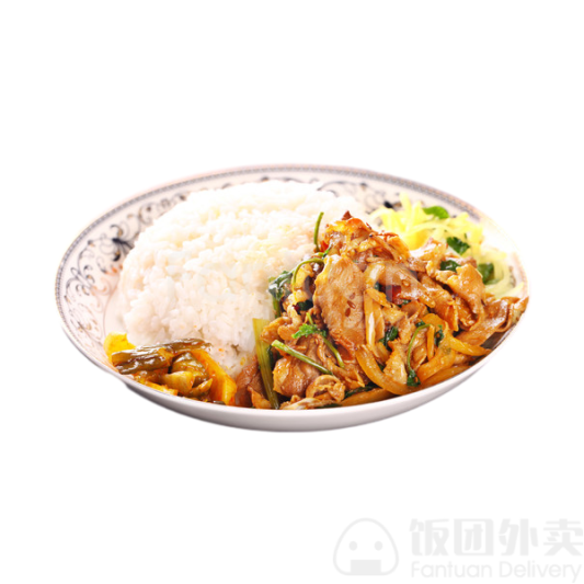 Quick Fried Beef with Shallots on Rice 葱爆牛肉盖饭
