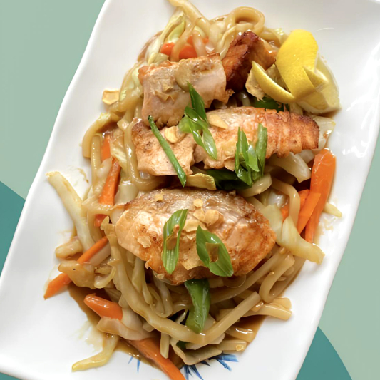 Salmon Yaki Udon