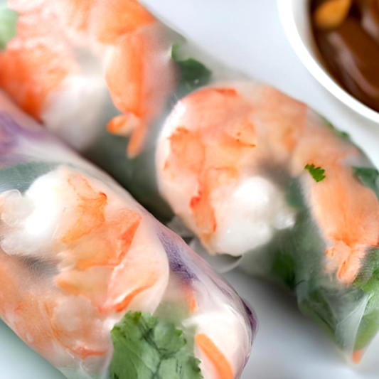 Fresh Rice Paper Wrapped with Shrimp (2 pcs)