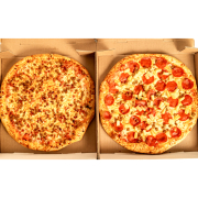 2 Pizzas with 2 Dipping Sauces