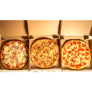 3 Pizzas with 3 Dipping Sauces