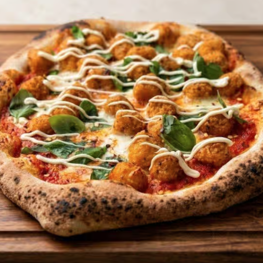 Spicy Popcorn Chicken Pizza
