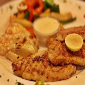 Grilled Fish, Lemon Butter Sauce