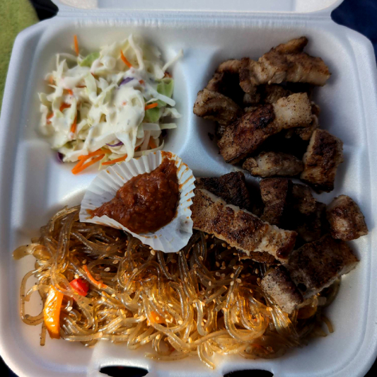 Roasted Pork Belly Noodle Box 삼겹살 잡채