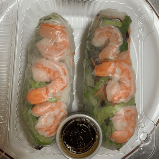 210. Rouleaux de crevettes aux feuilles de riz (2 mcx) / Shrimp Rice Pepper Roll (2 pcs)