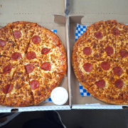 2 Large Pepperoni Pizzas