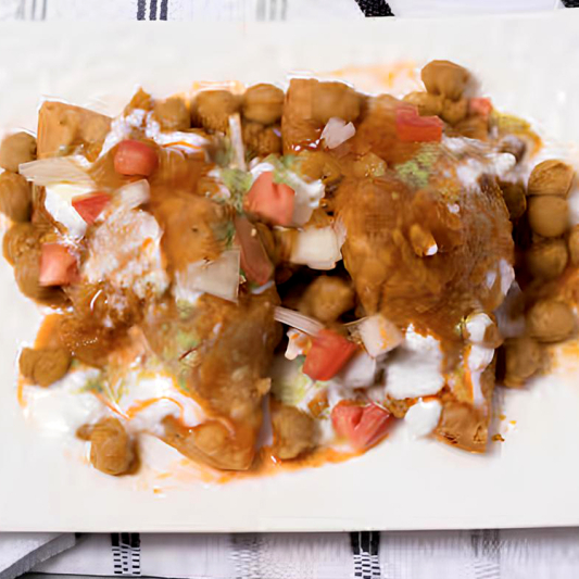 Vegetarian Samosa Chaat