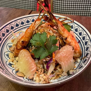 Pomelo Salad with Grilled Shrimp