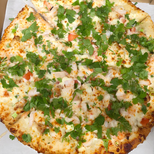 Douggy Shrimp Pizza
