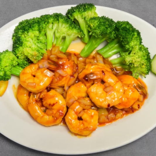 20. Crevettes style széchuannaise / 20. Szechuan Style Shrimp
