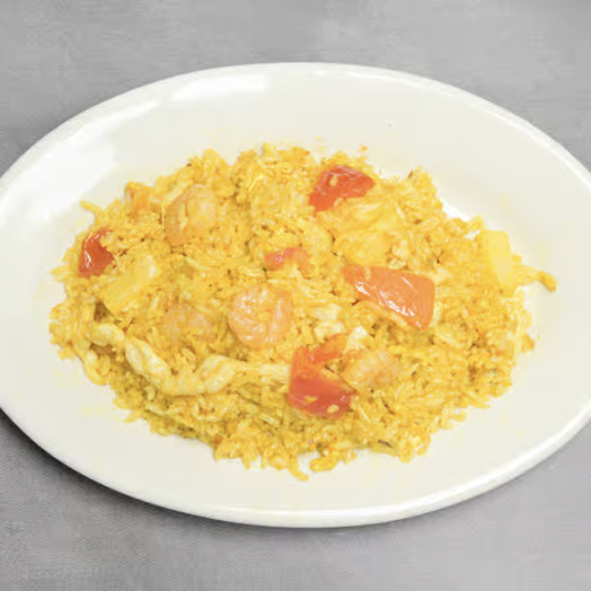 76. Riz frit tha&iuml;landais aux crevettes et poulet / 76. Thai Style Fried Rice with Shrimp and Chicken