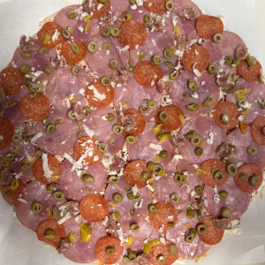 4. Cow Mountain Pizza with Granzella Olives & Peppers