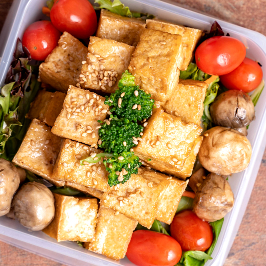 Fluffy Flavorsome Tofu Rice Bowl