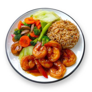Combo Crevettes style sichuanaise / Szechuan Style Shrimp Combo