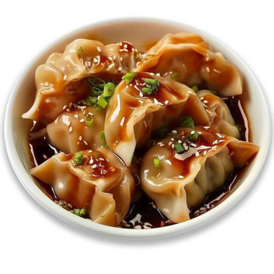 Dumplings sauce aux arachides / Dumplings with Peanut Butter Sauce 