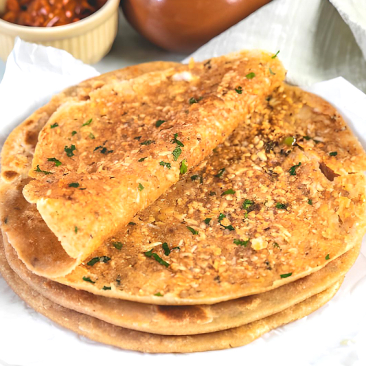 Paranthas (2 pcs) + Yogurt + Butter + Mixed Pickle