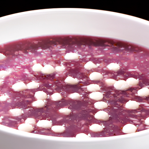 Purple Sweet Potato and Wheat Kernel Soup