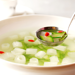 Cucumber and Bamboo Fungus Soup