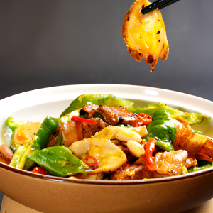 Stir-Fried Pork with Abalone Slices