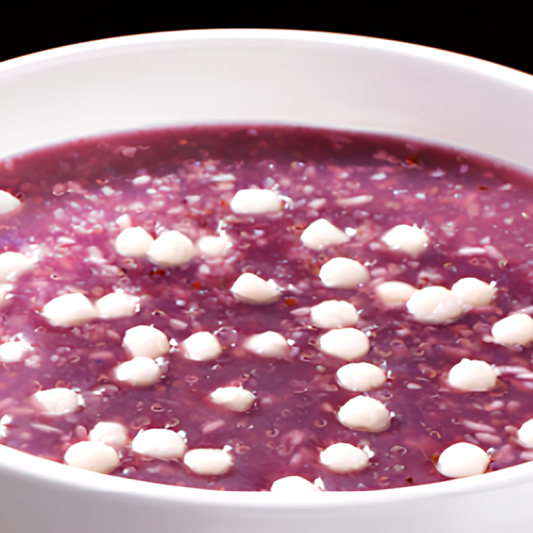 Purple Sweet Potato and Wheat Kernel Soup