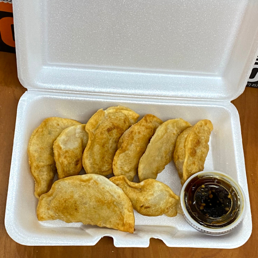 A5. Pan Fried Dumplings (8 pcs)