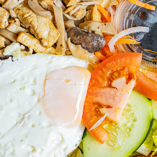 E11. Vegetarian Rice Plate / Cơm Chay