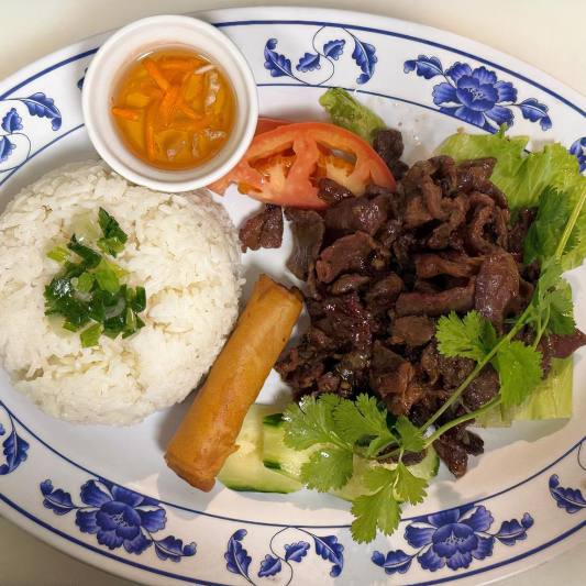 3R. Grilled Pork, Egg Roll, and Vegetables