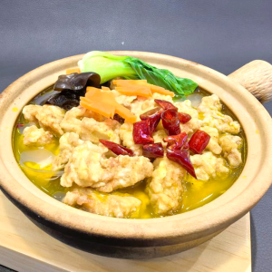 Chicken with Noodles in Casserole 砂锅面炕鸡