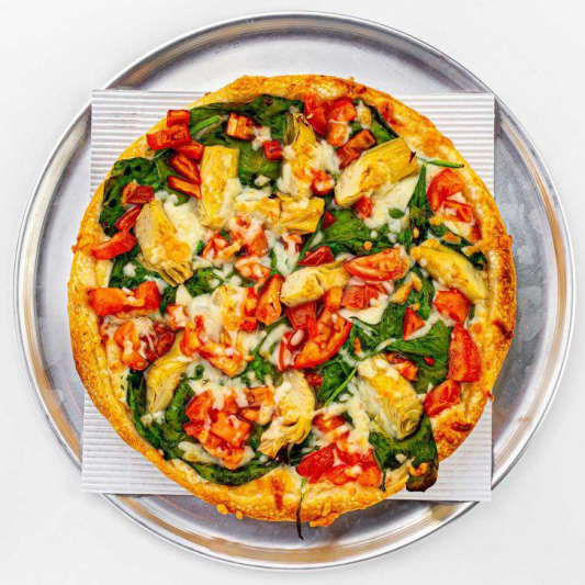 Spinach and Artichoke Pizza
