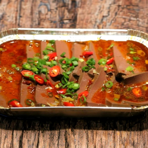 Sizzling Duck Blood Dish on Tinfoil (1 Serving)